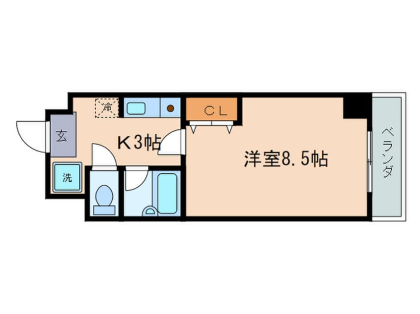 間取図 クロ－バ－ハイツⅢ