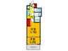 AELL　OSAKA　EAST（1401） 2Kの間取り