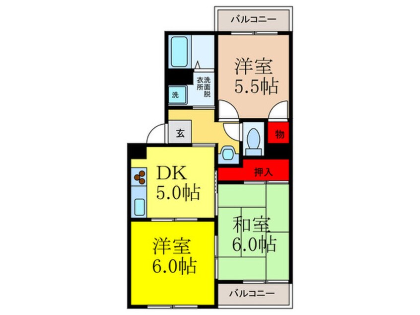 間取図 ア－クヴィラ真砂