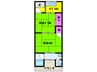 西出マンション 2Kの間取り