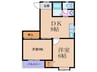 ジャンク此花 2DKの間取り