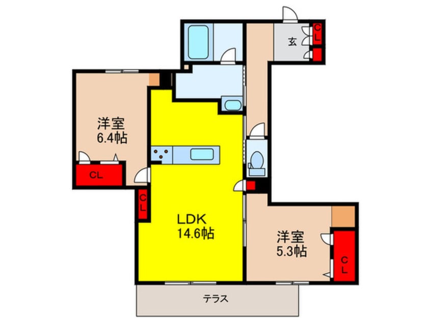 間取図 仮）シャーメゾン　ポポ