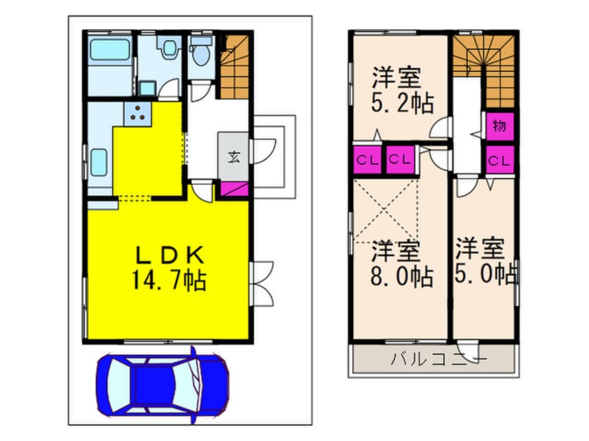 間取図 安岡寺町2丁目貸家