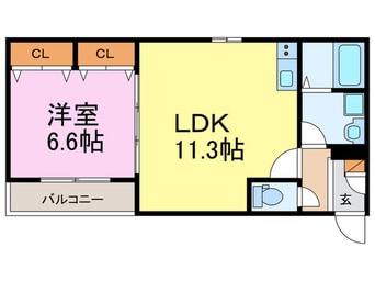 間取図 ジーメゾン明石魚住２