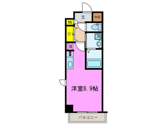 間取図 エスリ－ド中山手・県庁前(601)