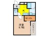 フジパレス庄内西町 1Kの間取り
