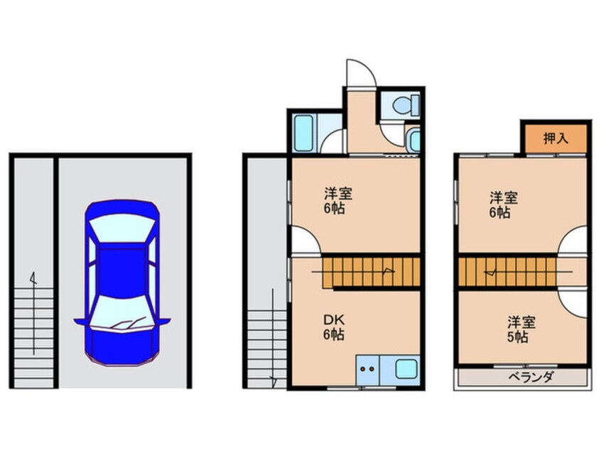 間取図 タケダ貸家(左)