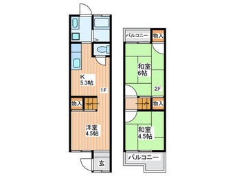 間取図 点野4丁目　喜田貸家