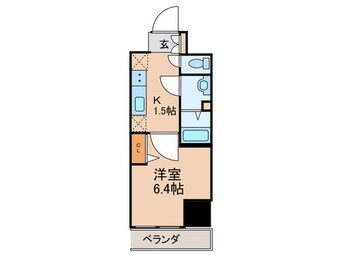 間取図 ﾌﾟﾚｻﾝｽ桜ノ宮ｲｰｻﾘｱﾙ(408)