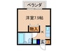 ドミール東寺 1Kの間取り
