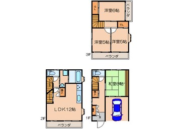 間取図 京口町貸家