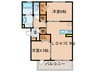 bonheur 2LDKの間取り