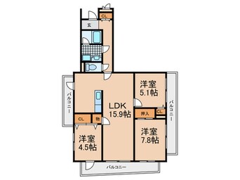 間取図 森之宮スカイガーデンハウス