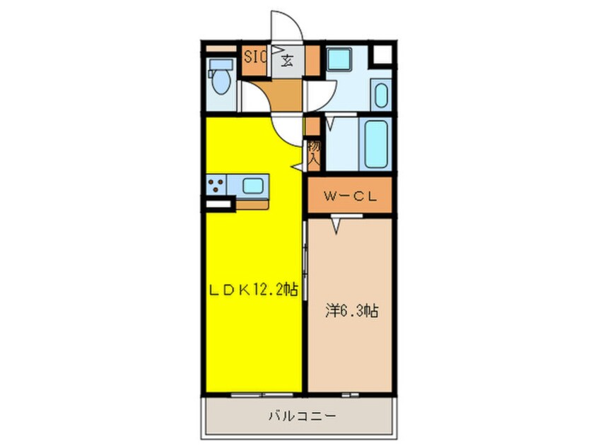 間取図 ﾛｰﾚﾙ東加古川