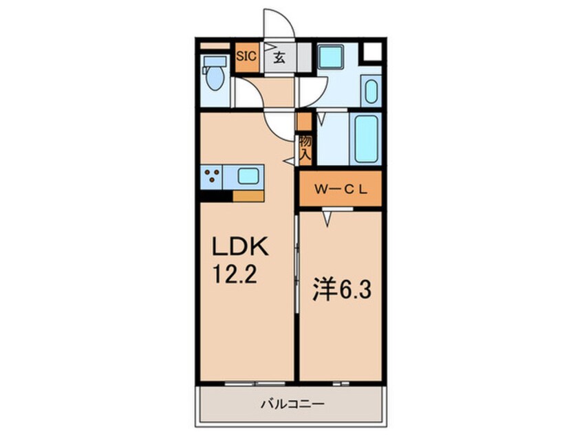 間取図 ﾛｰﾚﾙ東加古川