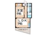 エグゼ２１ 1LDKの間取り
