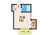 アルテミス三陽 1Kの間取り