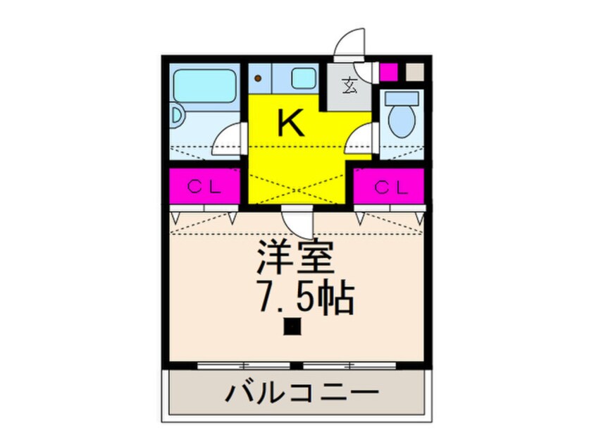 間取図 プチパレ天神