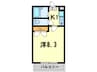 ピュア河原 1Rの間取り