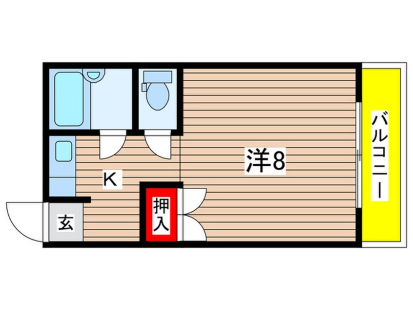 間取図 エ－デルＫＡＴＡＢＩＲＡ