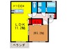ドミ－ル本町 1LDKの間取り