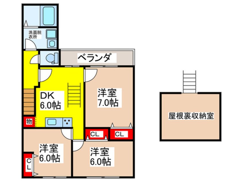 間取図 仮）新今里二丁目の空間