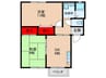 クレストヒル 2DKの間取り