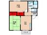 クレストヒル 2DKの間取り