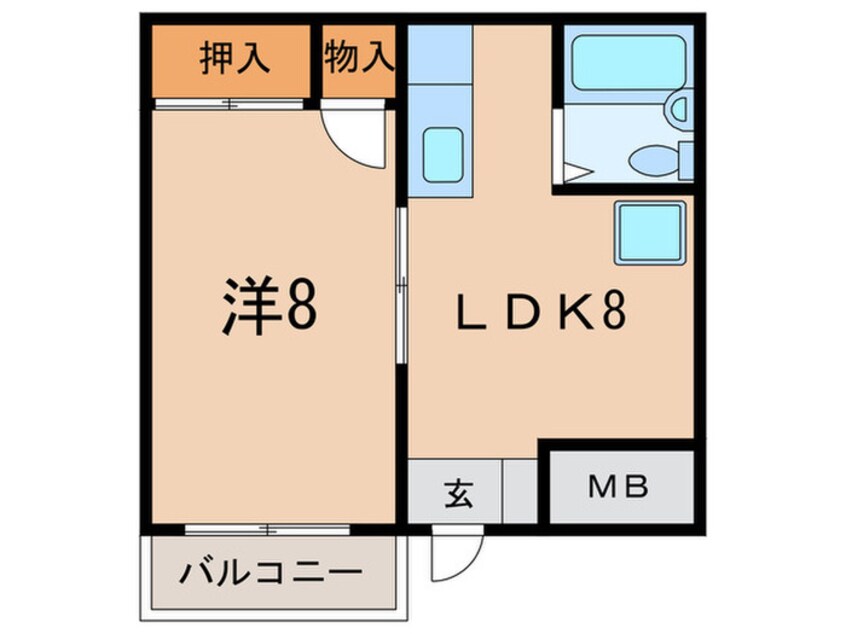 間取図 ｸﾞﾗﾝﾃﾞｨｱ・ﾐ・ｱﾓ-ﾚ鈴蘭台