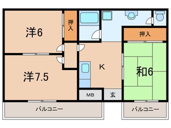 間取図 ｸﾞﾗﾝﾃﾞｨｱ・ﾐ・ｱﾓ-ﾚ鈴蘭台