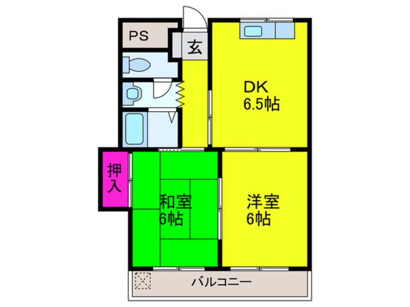 間取図 サンハイムカミ