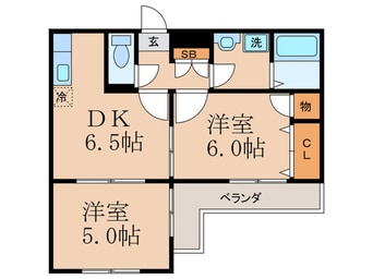 間取図 ヤマシナア－バンコテ－ジ