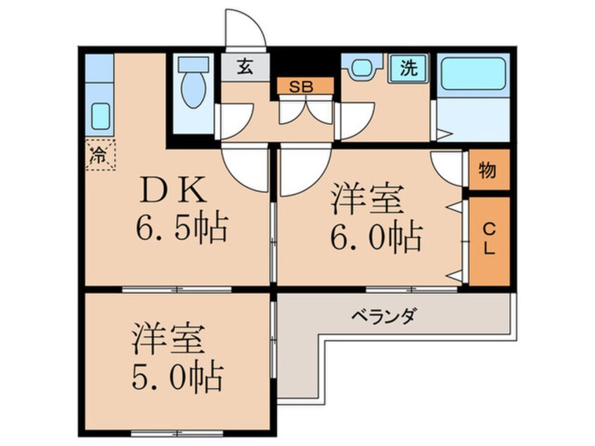 間取図 ヤマシナア－バンコテ－ジ