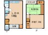 西九条院町鈴木様貸家 2LDKの間取り