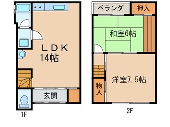 間取図 西九条院町鈴木様貸家