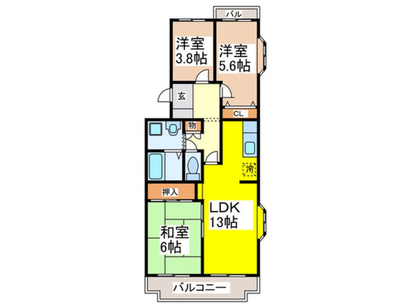 間取図 ヴィラ赤とんぼ