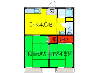 間取図 所ハイツＡ棟