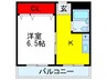 ヴェルタ千里山 1Kの間取り