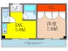 ヴェルタ千里山 1DKの間取り
