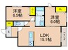 ＤＯＵＢＬＥ　ＴＲＥＥ　南楠葉 2LDKの間取り