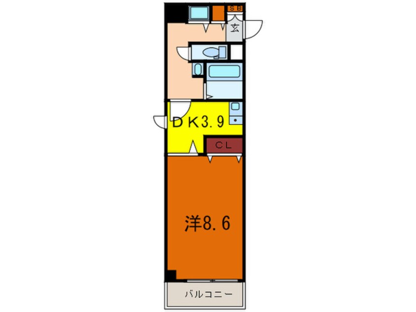 間取図 ロイヤルヒル神戸三ノ宮(1101)