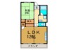 山口マンション 1LDKの間取り