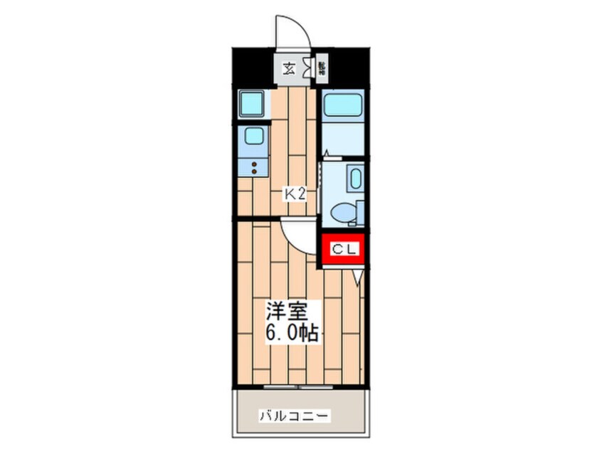 間取図 ｴｽﾃﾑﾌﾟﾗｻﾞ難波WESTⅡﾌﾟﾚﾃﾞｨｱ324