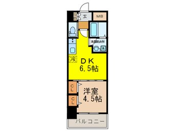 間取図 ｴｽﾃﾑｺｰﾄ三宮駅前Ⅱｱﾃﾞｼｵﾝ(603)