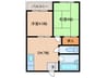 田中マンション 2DKの間取り