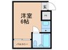 佃レインボーマンション 1Rの間取り