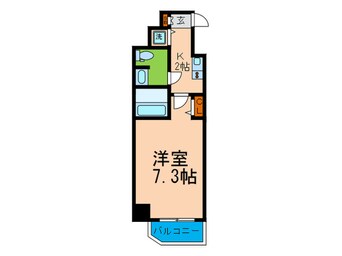 間取図 プレサンス梅田東ベータ(1401)
