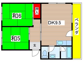 間取図 第2ハイツタカオ