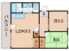 第2ハイツタカオ 2LDKの間取り