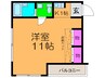 ホワイトハウス公園前 1Kの間取り